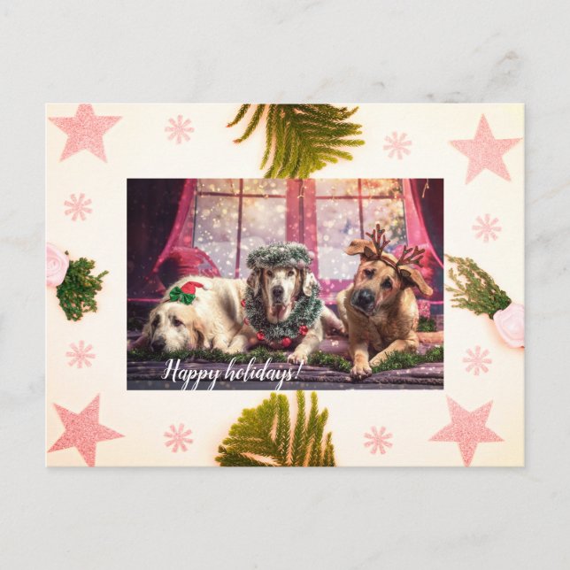 Yappy Holidays, Pet Holiday Card (Front)
