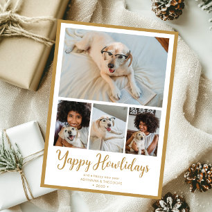 Yappy Howlidays 4 Photo Holiday Card