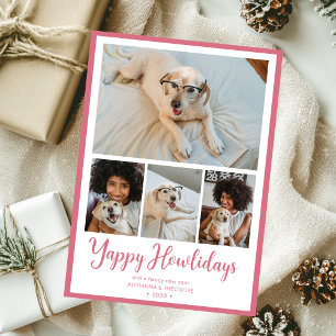 Yappy Howlidays 4 Photo Holiday Card