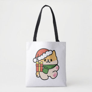 Yappy Howlidays - Cute Christmas Dog Cartoon Tote Bag