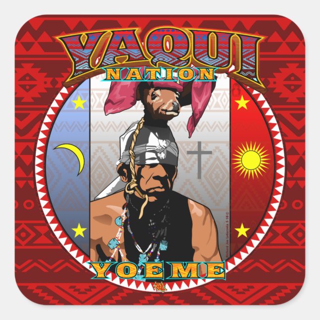 yaqui deerdancer yoeme sticker large sticker (Front)