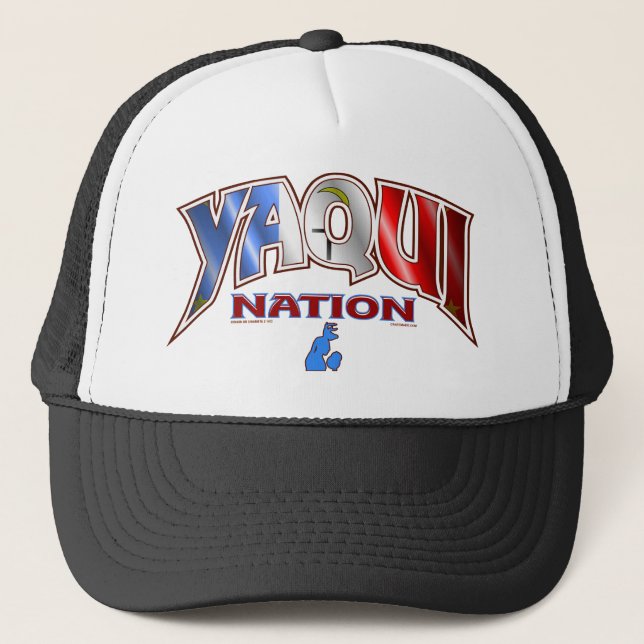 Yaqui Nation Sports Design Trucker Hat (Front)