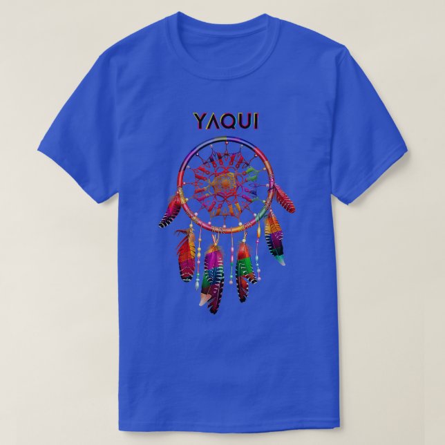 Yaqui Native Mexican Indian Colourful Dreamcatcher T-Shirt (Design Front)