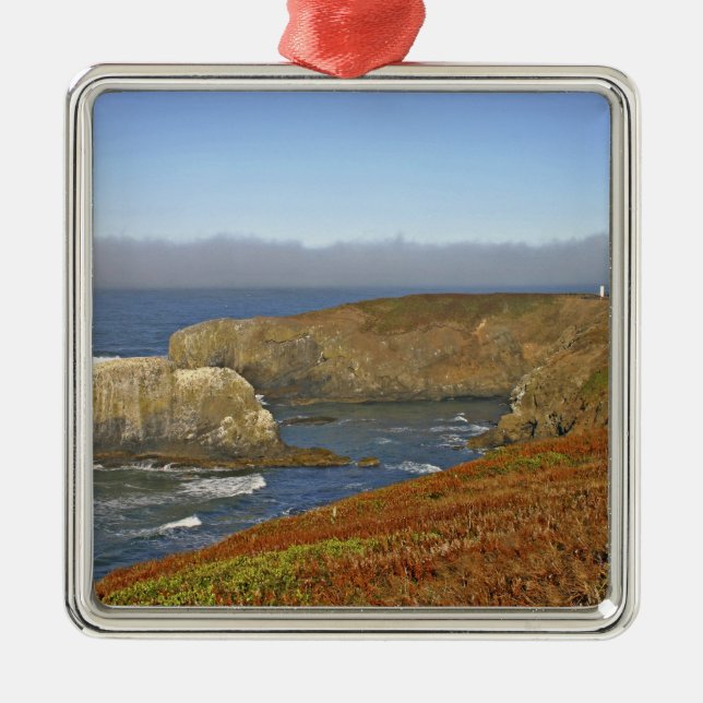 Yaquina Head Lighthouse at Newport Oregon Metal Tree Decoration (Front)