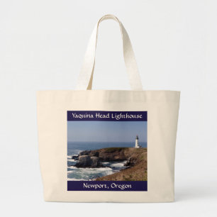 Yaquina Head Lighthouse Jumbo Canvas Tote Bag