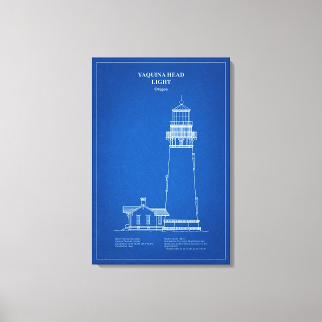Yaquina Head Lighthouse - Oregon - AD Canvas Print (Front)