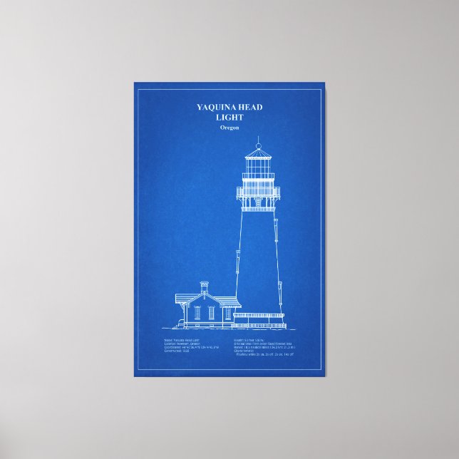 Yaquina Head Lighthouse - Oregon - AD Canvas Print (Front)