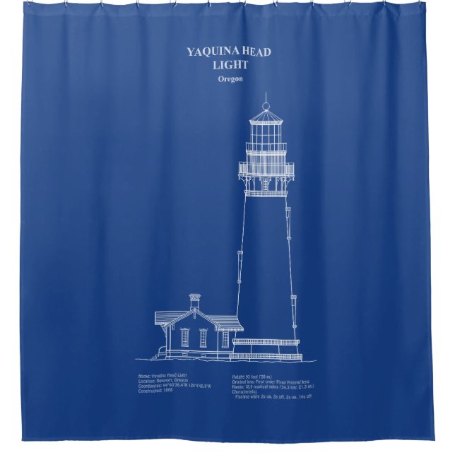 Yaquina Head Lighthouse - Oregon - AD Shower Curtain (Front)