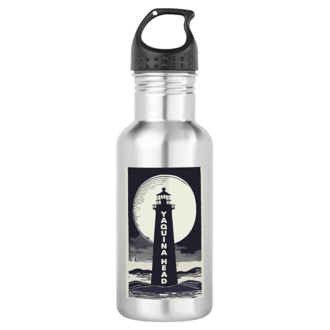 Yaquina Head Lighthouse Oregon Moon 532 Ml Water Bottle (Front)