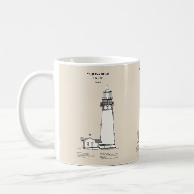 Yaquina Head Lighthouse - Oregon - SBD Coffee Mug (Left)