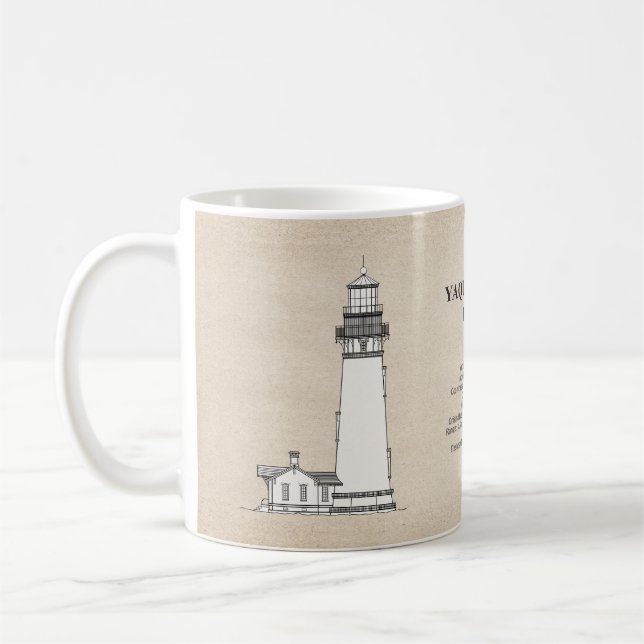 Yaquina Head Lighthouse - Oregon - SBD Coffee Mug (Left)