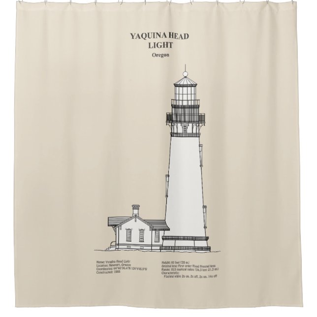 Yaquina Head Lighthouse - Oregon - SBD Shower Curtain (Front)