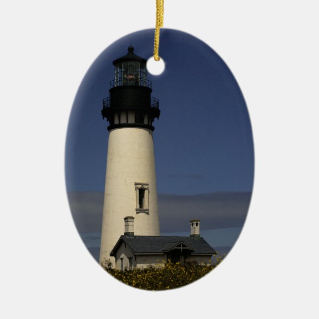 Yaquina Head Lighthouse Ornament (Front)