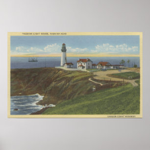 Yaquina Light House on Yaquina Head Poster