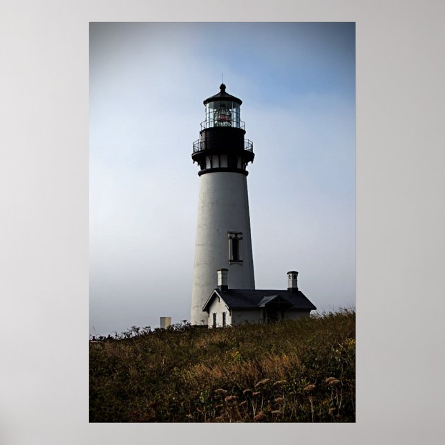 Yaquina  Lighthouse Blue Poster (Front)