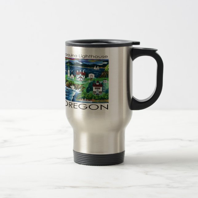 Yaquina Lighthouse ~ Oregon Travel Mug (Right)