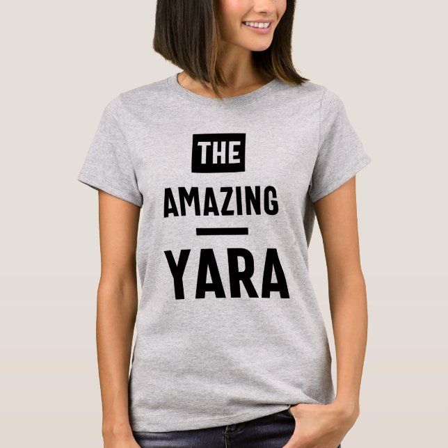 Yara Personalised Name Birthday Gift T-Shirt (Front)