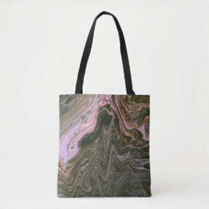 Yard Dog 3 Pink Green Fluid Abstract Tote Bag