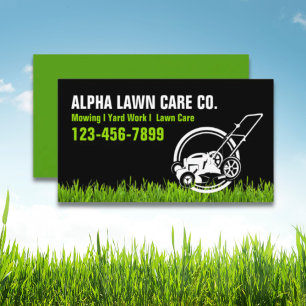Yard Lawn Care Landscape Landscaping Grass Mowing Business Card
