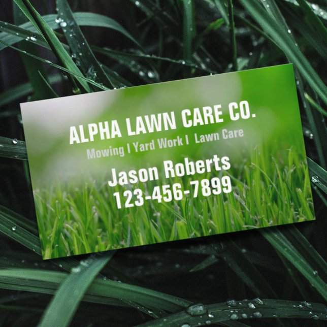 Yard Lawn Care Landscape Landscaping Grass Mowing  Business Card (Yard Lawn Care Landscape Landscaping Grass Mowing Business Card)