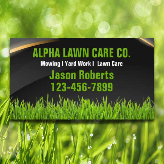 Yard Lawn Care Landscape Landscaping Grass Mowing  Business Card (Yard Lawn Care Landscape Landscaping Grass Mowing Business Card)