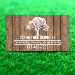 Yard Lawn Care Landscaping Arborist Tree Service Business Card