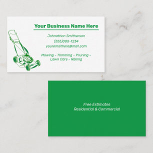 Yard maintenance business card
