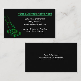 Yard maintenance business card