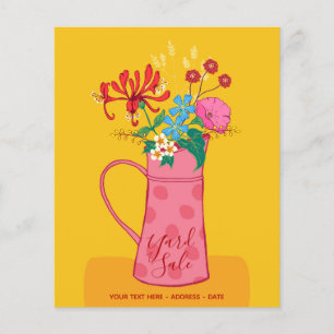 YARD SALE - Floral vintage garden announcement Flyer
