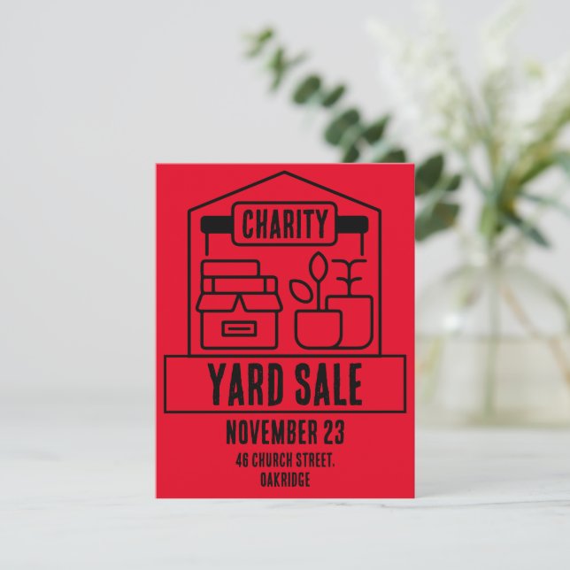 Yard Sale Invitation (Standing Front)