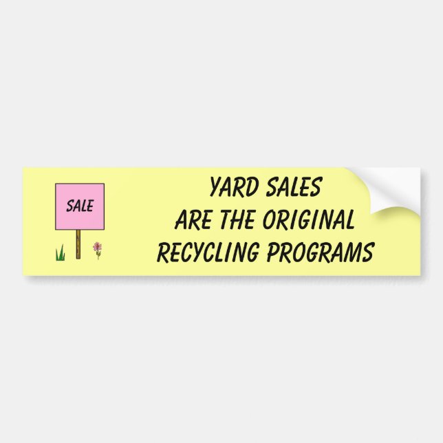 YARD SALES - bumper sticker (Front)