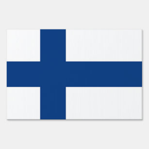 Yard Sign with flag of Finland