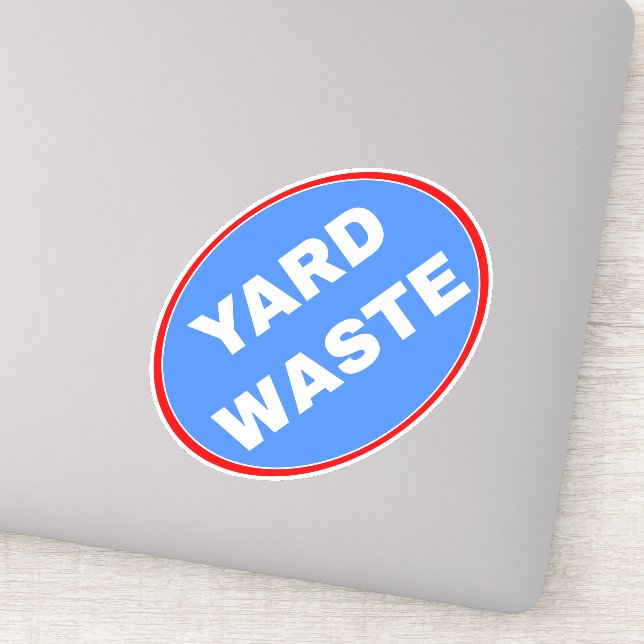 Yard Waste Disposal Sign - Blue (Detail)