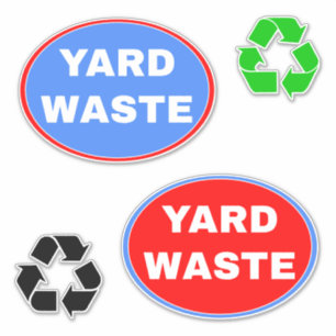Yard Waste Disposal Sign - Recycling (Bin & Bag)