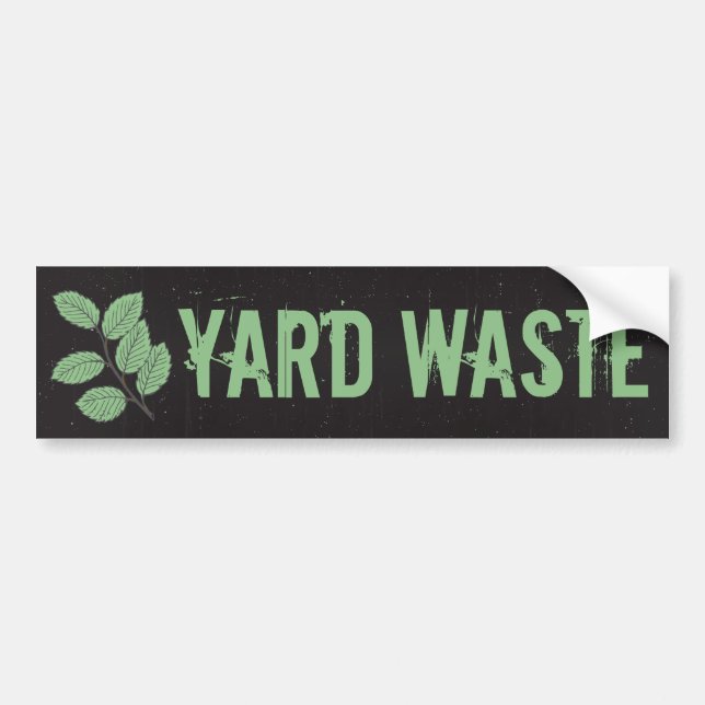Yard Waste Garbage Trash Can Label (Front)