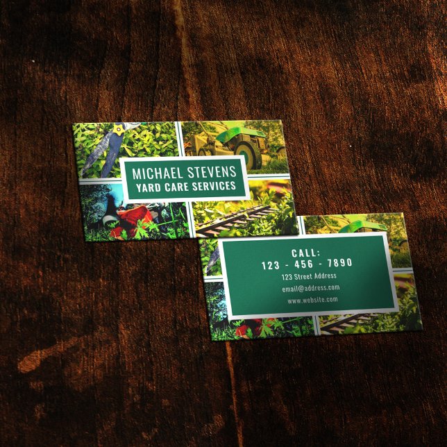 Yard work images professional Business Card (Creator Uploaded)