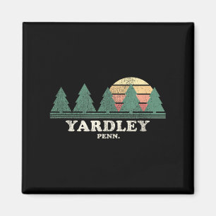 Yardley Pa Vintage Throwback Tee Retro 70s Design Magnet