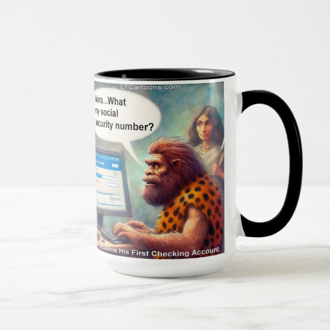 Yarg’s First Login: Banking Like a Caveman Mug (Right)