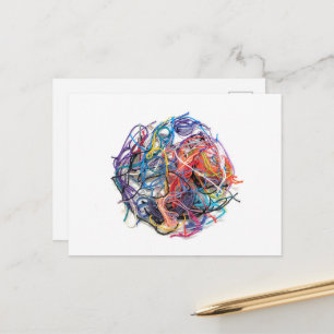 Yarn Ball of Thrums Postcard
