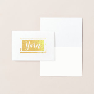 Yarn Ball Print Crafts Foil Card