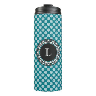 Yarn Balls Seamless Pattern w/ Monogram • Crafts Thermal Tumbler