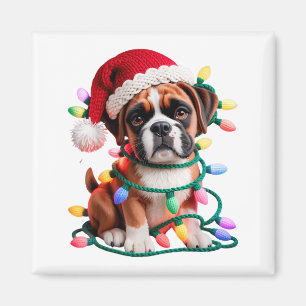Yarn Boxer Dog Sewing Knitting Crocheting Christma Magnet