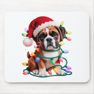 Yarn Boxer Dog Sewing Knitting Crocheting Christma Mouse Pad