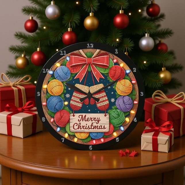 Yarn Christmas Large Clock (Creator Uploaded)