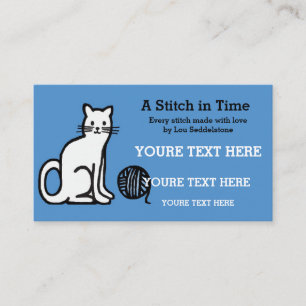 Yarn / Crochet / Knit Cat Business Card