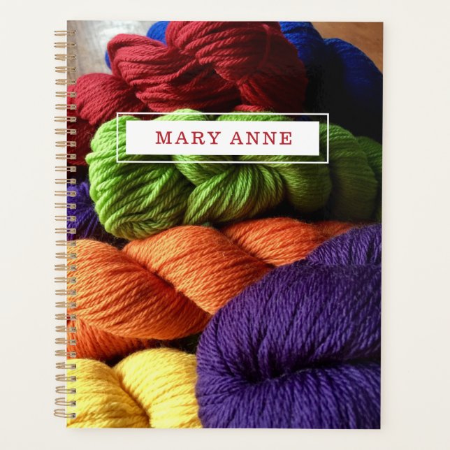 Yarn Crochet Knit Personalised Planner (Front)