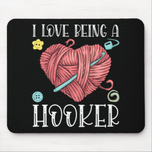 Yarn Crocheting Knitting Day Mouse Pad