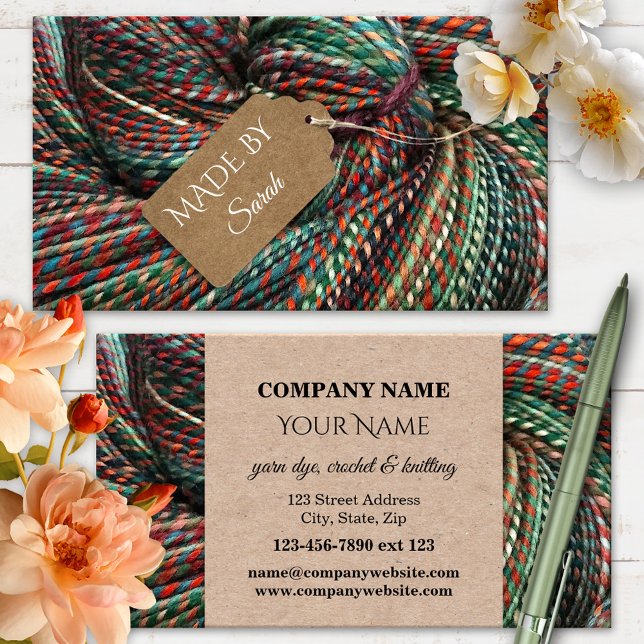 Yarn Dye Crochet and Knitting Wool Business Card (Creator Uploaded)