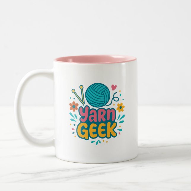 Yarn Geek  Two-Tone Coffee Mug (Left)