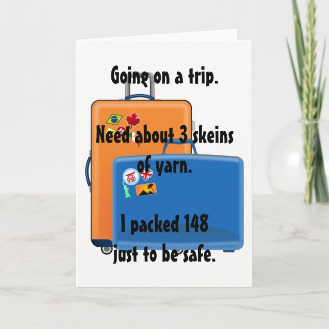 Yarn, Greeting card, Note card for knitters (Front)